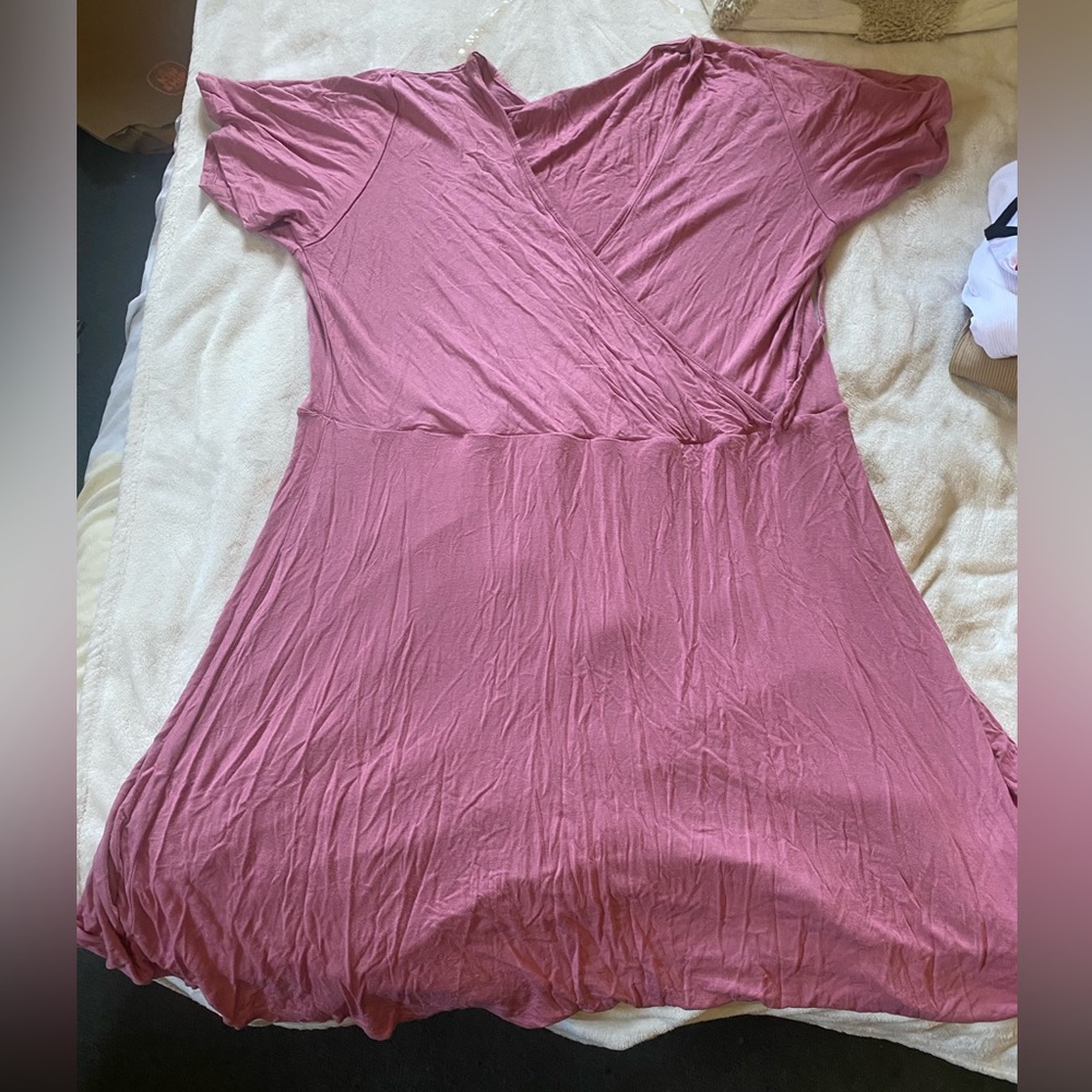 Muave dress with ties